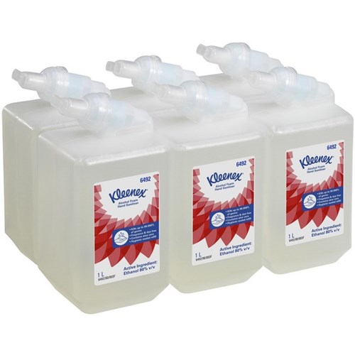 Kleenex Alcohol Foam Hand Sanitiser 1L, Carton of 6