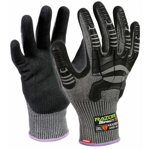 Esko Razor Impact 3 Gloves Small, Pack of 12