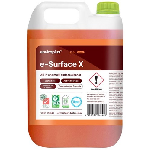 Enviroplus e-Surface X E4 Multi-Surface Concentrated Cleaner 2.5L, Carton of 6