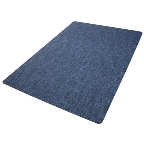 Advance Matting PET Carpet on Rubber Chair Mat 900x1200mm Blue