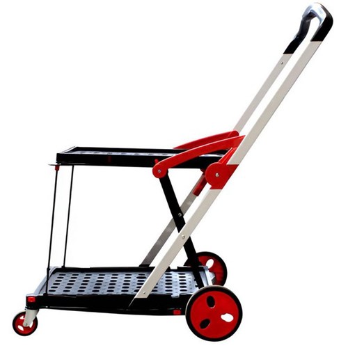 Richmond Wheel KartR Folding Trolley with Basket Black/Red