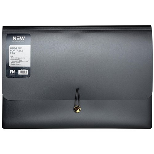 FM New Gen A4 Portable Undraw File 5 Pocket Gunmetal