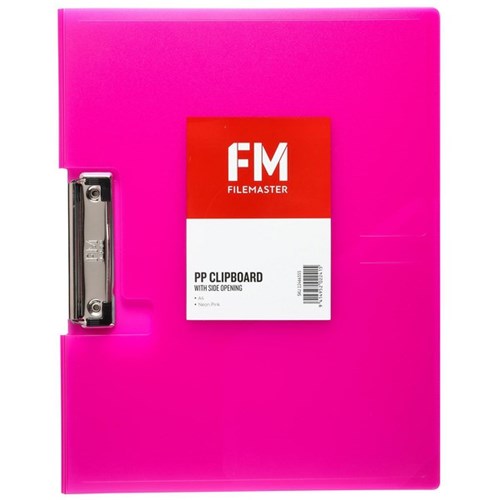 FM Vivid A4 Side Opening Clipboard Pink