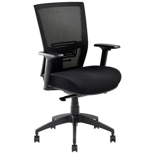 Radar III Task Chair Mesh Back With Arms Unassembled Black