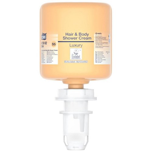 Tork S5 Luxury Hair & Body Shower Cream (425662) 525ml, Carton of 8