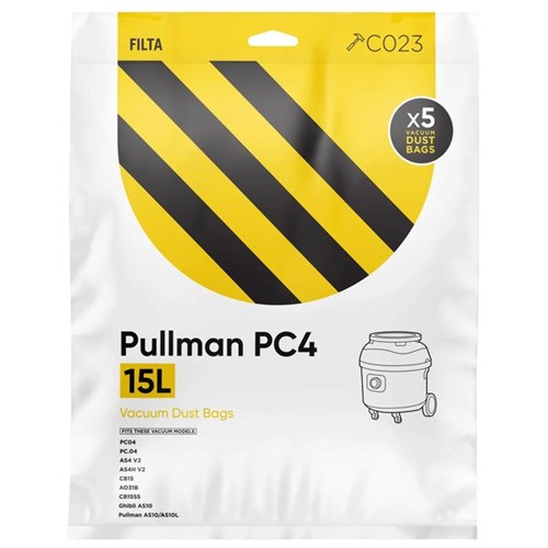 Filta Pullman SMS Multi Layered Vacuum Cleaner Bags 15 Litre, Pack of 5
