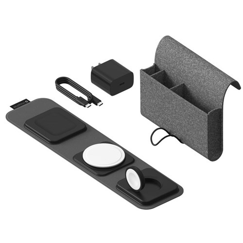 Mophie MagSafe Universal Wireless 3-In-1 Travel Charger Black