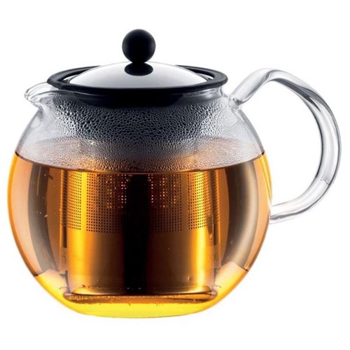 Bodum Assam Tea Press Tea Pot Stainless Steel 1L Silver