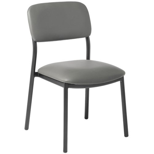 Eden Fit Visitor Chair Standard Vinyl/Charcoal Grey