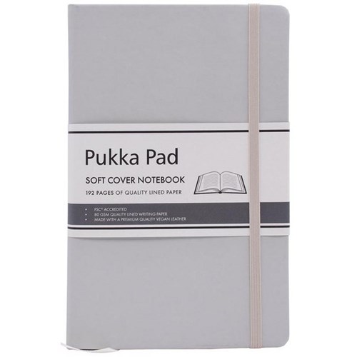 Pukka Signature Soft Cover Notebook Lined 130x210mm Oatmeal