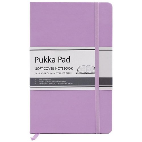 Pukka Signature Soft Cover Notebook Lined 130x210mm Purple