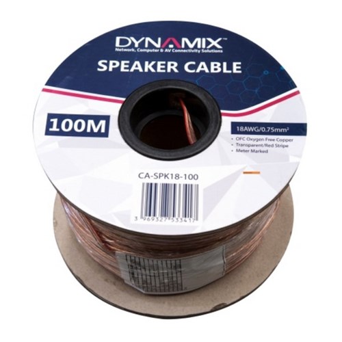 Dynamix 18AWG PCV Speaker Cable 100mm