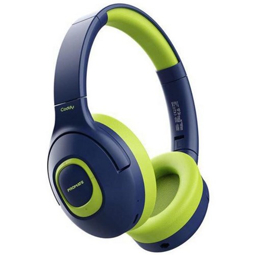 Promate Child-Safe Wireless Bluetooth Over-Ear Headphones Emerald
