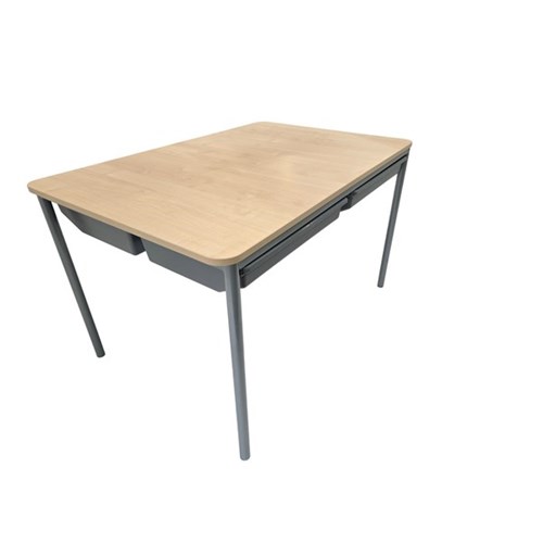SitRite Deluxe Group Table With Tote 1600mm Maple/Silver