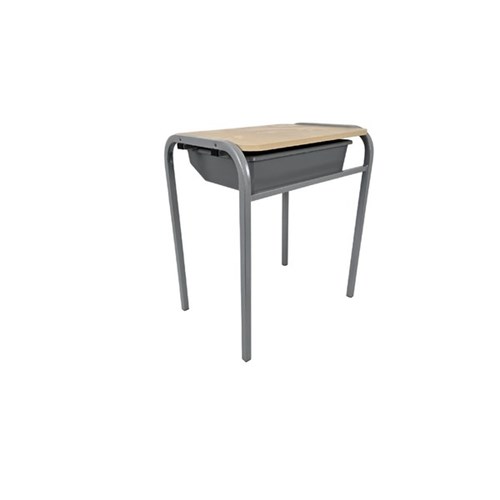 SitRite Standard Multi Desk With Tote Maple/Silver