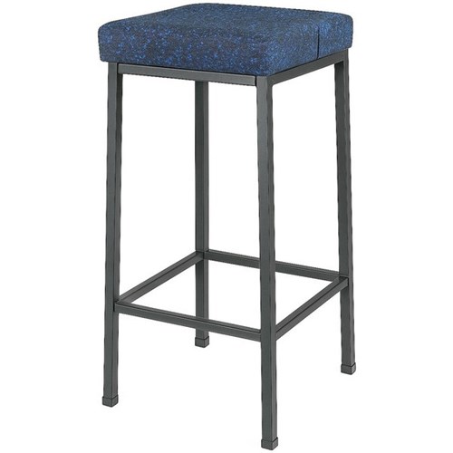 SitRite Standard Stool 660mm Black Frame Poly Fabric/Blue 