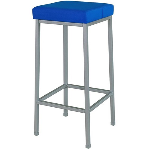 SitRite Standard Stool 660mm Silver Frame Poly Fabric/Electric Blue