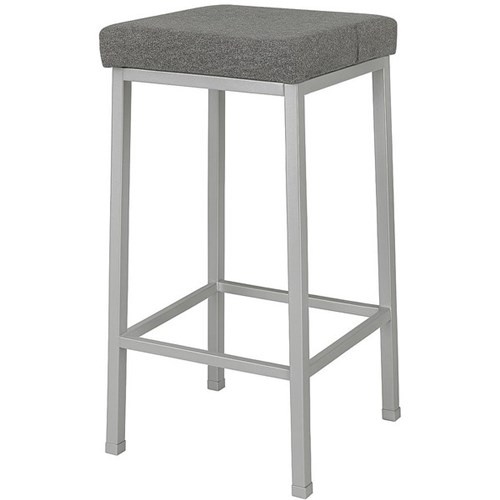 SitRite Standard Stool 660mm Silver Frame Poly Fabric/Graphite Grey