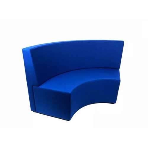 SitRite Curved Quarter Ottoman With Back Poly Fabric/Electric Blue 