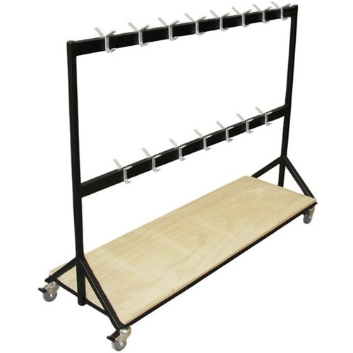 SitRite Mobile Bag Storage Zinc Coat 2000x450x1500mm Black