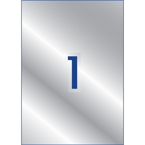 Avery Heavy Duty ID Laser Labels L6013 Silver, Pack of 20 Sheets