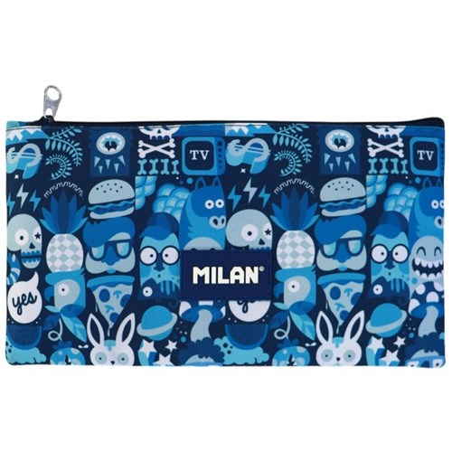 Milan Pencil Case 340x170mm School Days Blue