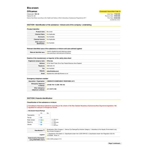 Bio-Crown Urinal Deodoriser Kiwi Grapefruit