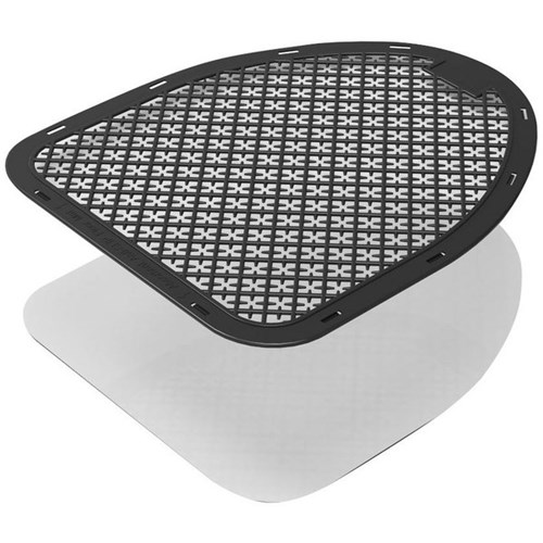 Shield Shape Floor Mat Backing Refill for Wall-Hung Urinal Kiwi Grapefruit