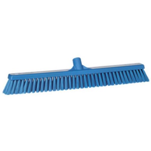 Vikan Floor Broom Soft/Stiff Bristle 610mm Blue