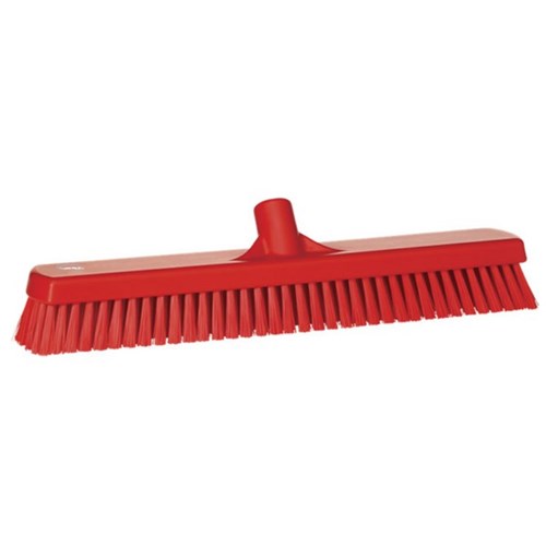 Vikan Wall/Floor Stiff Bristle Washing Brush 470mm Red