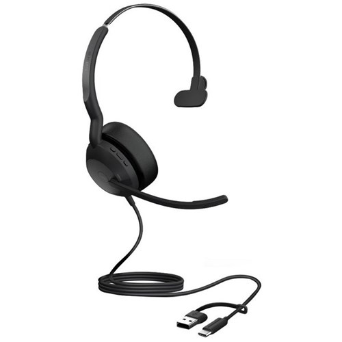 Jabra Evolve2 50 MS Mono Wired Headset USB-C/A Black