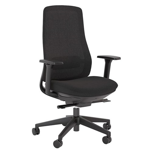 Lume Task Chair With Arms Mesh Back Assembled Black