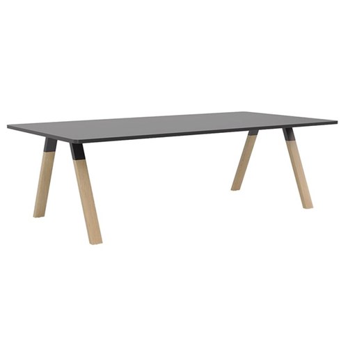 Ligna Boardroom Table 2400x1200mm Oak/Black