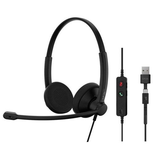 EPOS IMPACT 100 UC Wired Stereo USB-C & USB-A Headset
