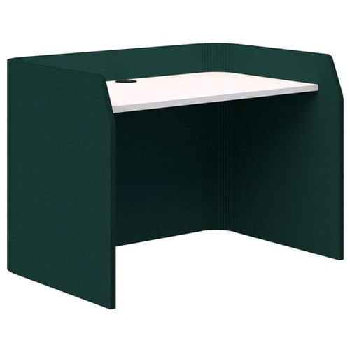 Sonic Focus Desk 850x1200x800mm Peacock Green/Snow Velvet