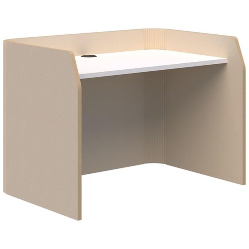 Sonic Focus Desk 850x1200x800mm Natural/Snow Velvet