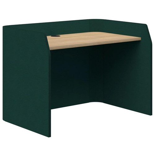 Sonic Focus Desk 850x1200x800mm Peacock Green/Classic Oak