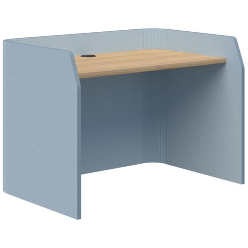 Sonic Focus Desk 850x1200x800mm Pacific Blue/Classic Oak