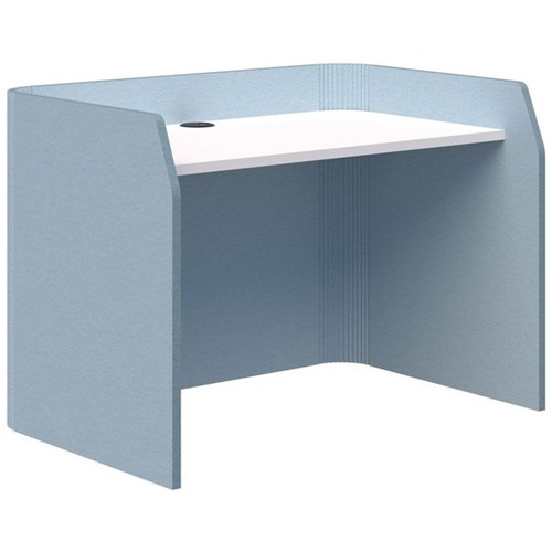 Sonic Focus Desk 850x1200x800mm Pacific Blue/Snow Velvet