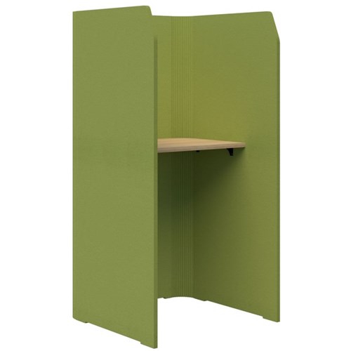 Sonic Focus Standup Workpod 1800x900x900mm Banana Green/Classic Oak 
