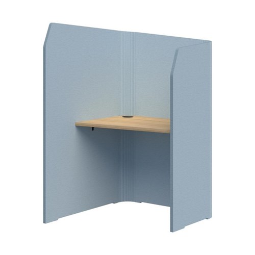 Sonic Mini Focus Standup Workpod 1300x900x1000mm Pacific Blue/Classic Oak