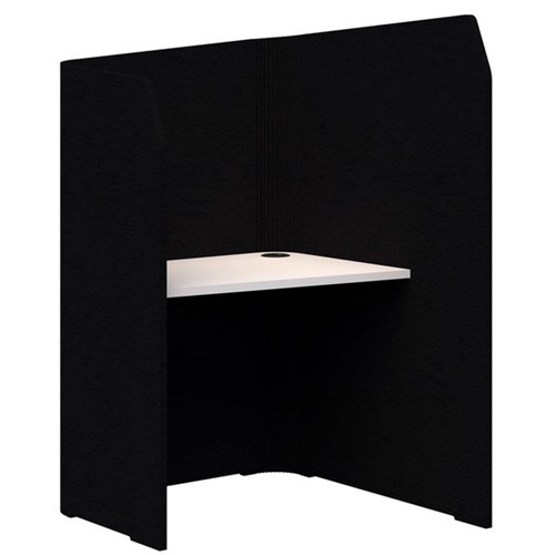 Sonic Mini Focus Standup Workpod 1300x900x1000mm Black/Snow Velvet