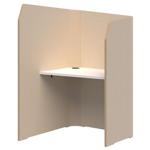 Sonic Mini Focus Standup Workpod 1300x900x1000mm Natural/Snow Velvet