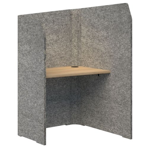 Sonic Mini Focus Standup Workpod 1300x900x1000mm Marble/Classic Oak