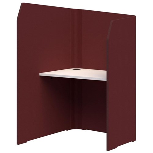 Sonic Mini Focus Standup Workpod 1300x900x1000mm Maroon/Snow