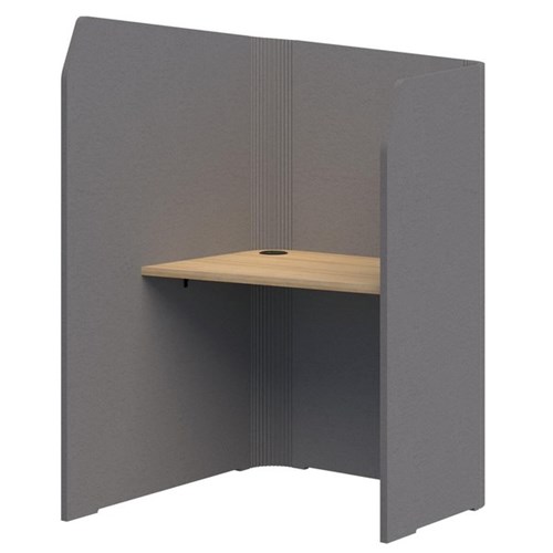 Sonic Mini Focus Standup Workpod 1300x900x1000mm Grey/Classic Oak