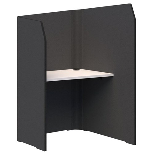 Sonic Mini Focus Standup Workpod 1300x900x1000mm Charcoal Grey/Snow