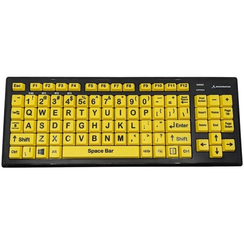 Accuratus Keyboard Bluetooth Monster2 Vision Assist Yellow