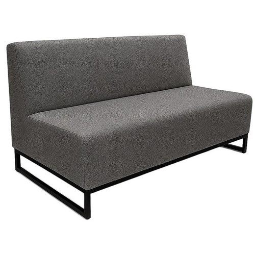 Jive 2.5 Seater Sofa Sled Base Steel Frame Black/Graphite Grey