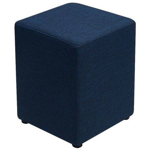 Ottoman Square 350mm Poly Fabric/Steel Blue 